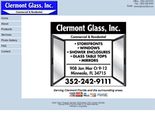 Tablet Screenshot of clermontglassinc.com
